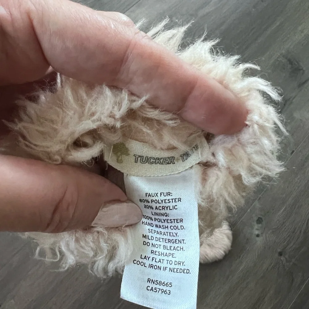 Tucker +Tate cute blush pink fuzzy faux fur mittens